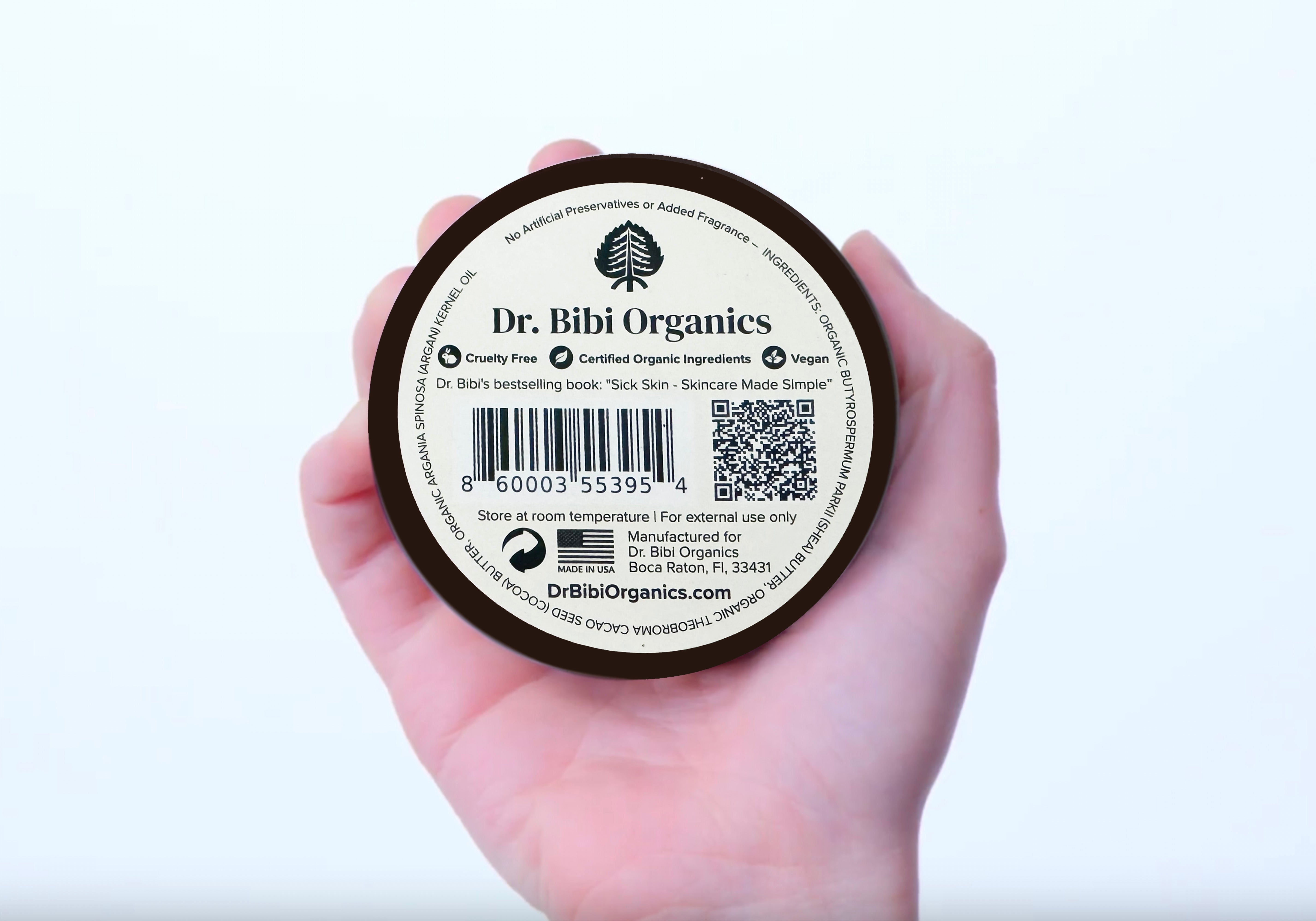 Butter Oasis Moisturizing Balm - Organic Shea Butter, Organic Cocoa Butter & Organic Argan Oil Formula