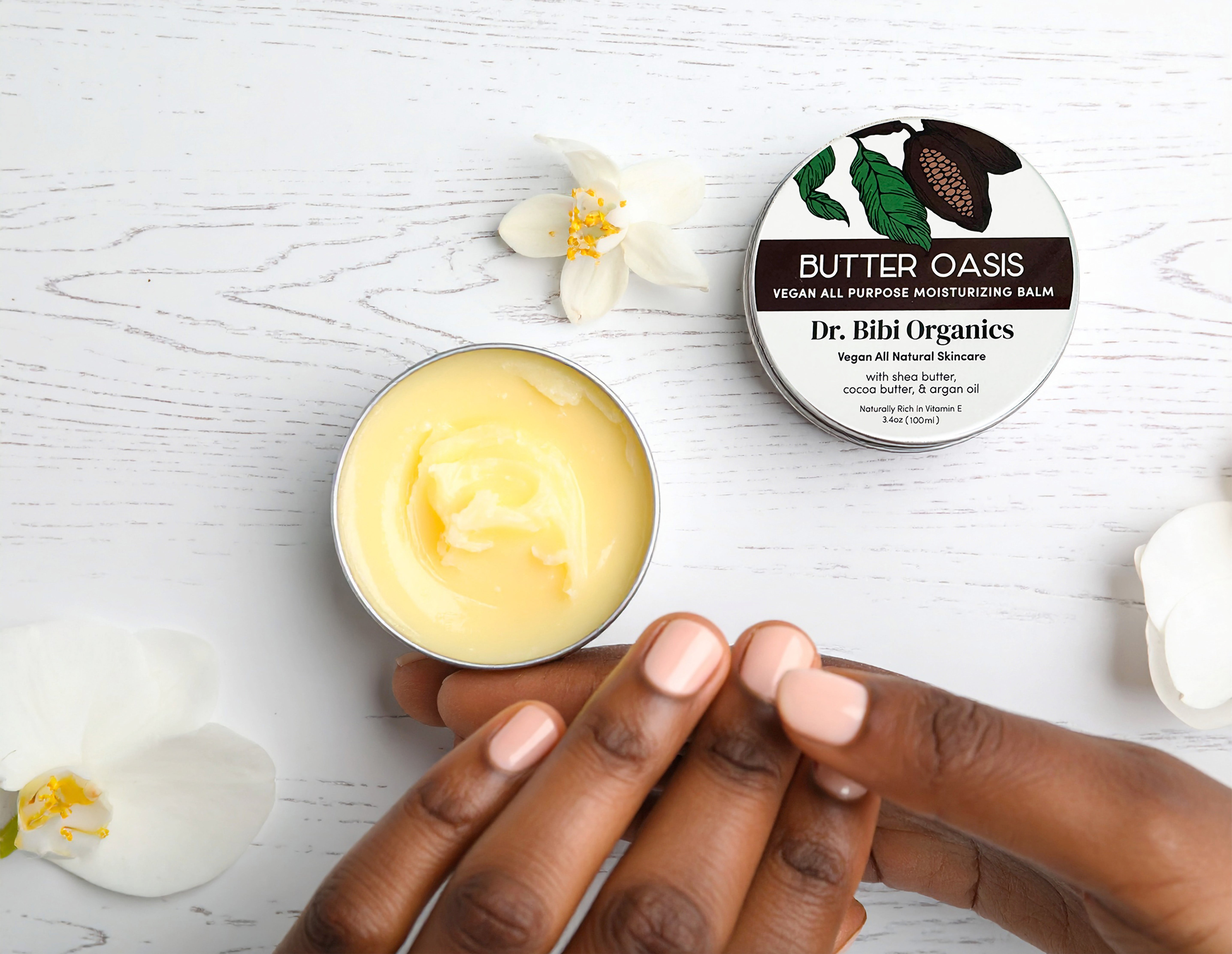 Butter Oasis Moisturizing Balm - Organic Shea Butter, Organic Cocoa Butter & Organic Argan Oil Formula