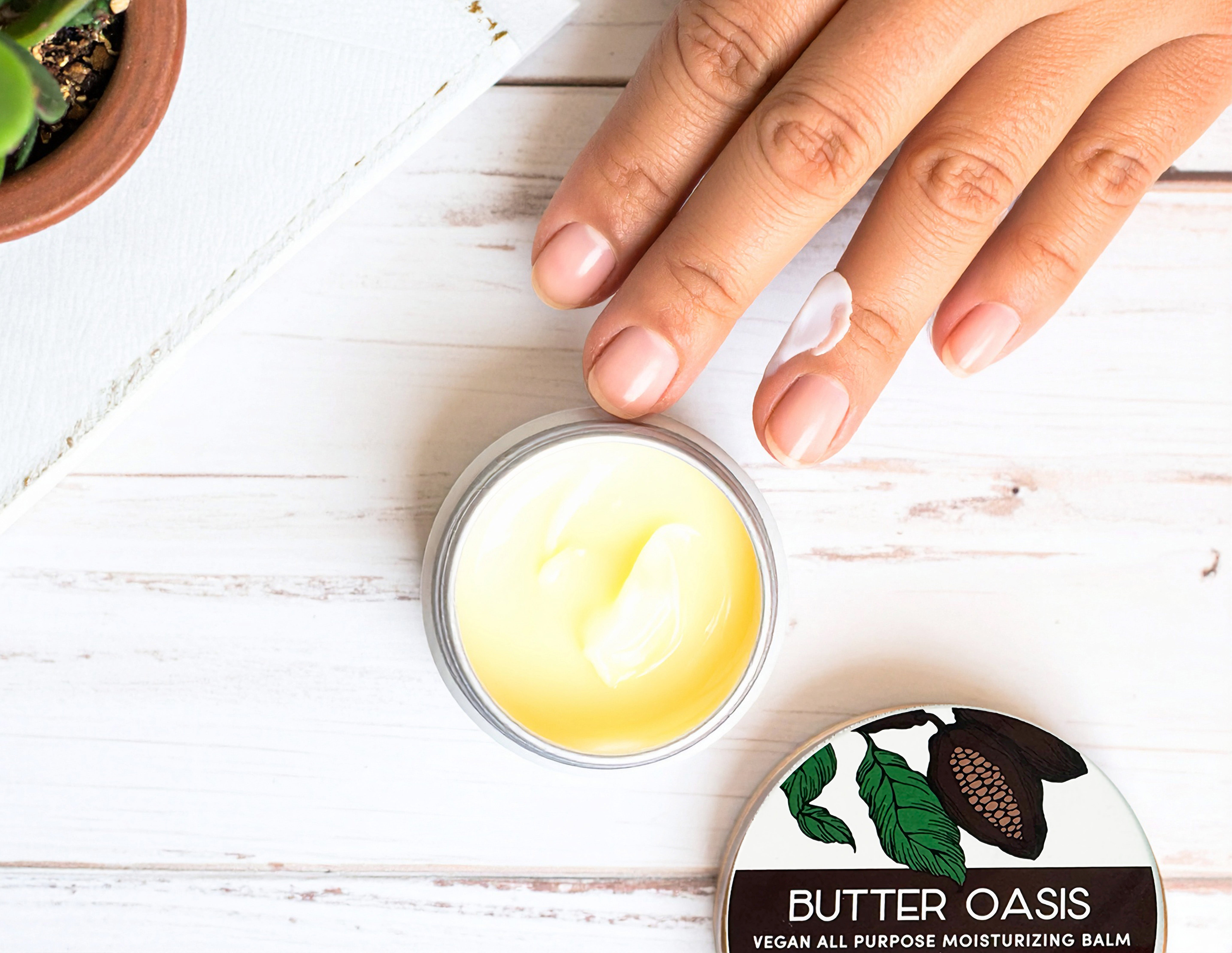 Butter Oasis Moisturizing Balm - Organic Shea Butter, Organic Cocoa Butter & Organic Argan Oil Formula