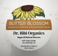 Dr. Bibi Organics Butter Blossom Moisturizing Balm – Hydrating, Nourishing Skin Relief for Dryness, Cracks, & Rough Patches, 4 oz