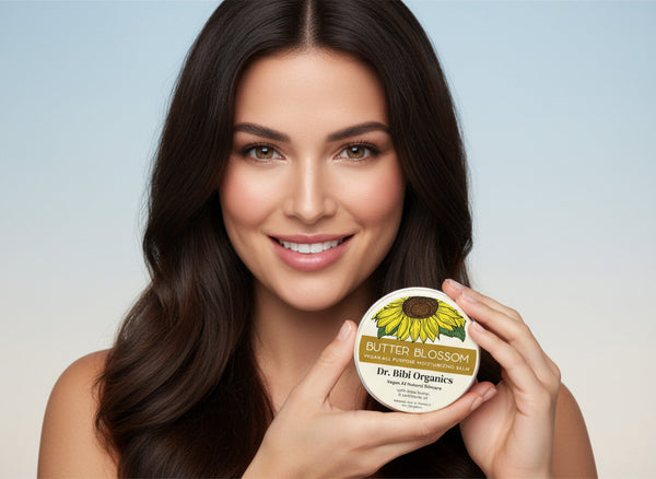 Dr. Bibi Organics Butter Blossom Moisturizing Balm – Hydrating, Nourishing Skin Relief for Dryness, Cracks, & Rough Patches, 4 oz
